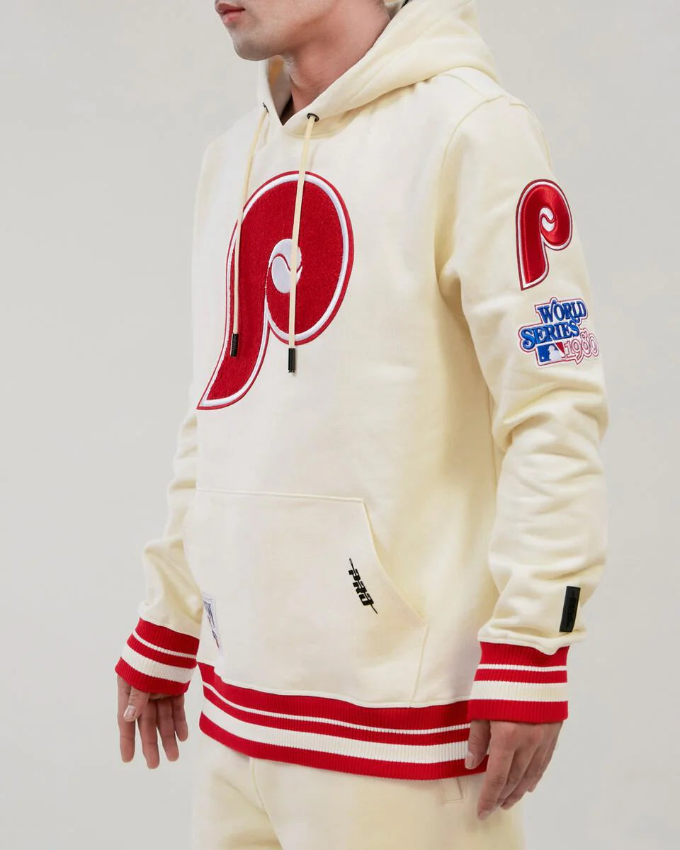 Pro Standard Philadelphia Phillies Retro Classic Off White Pullover Hoody