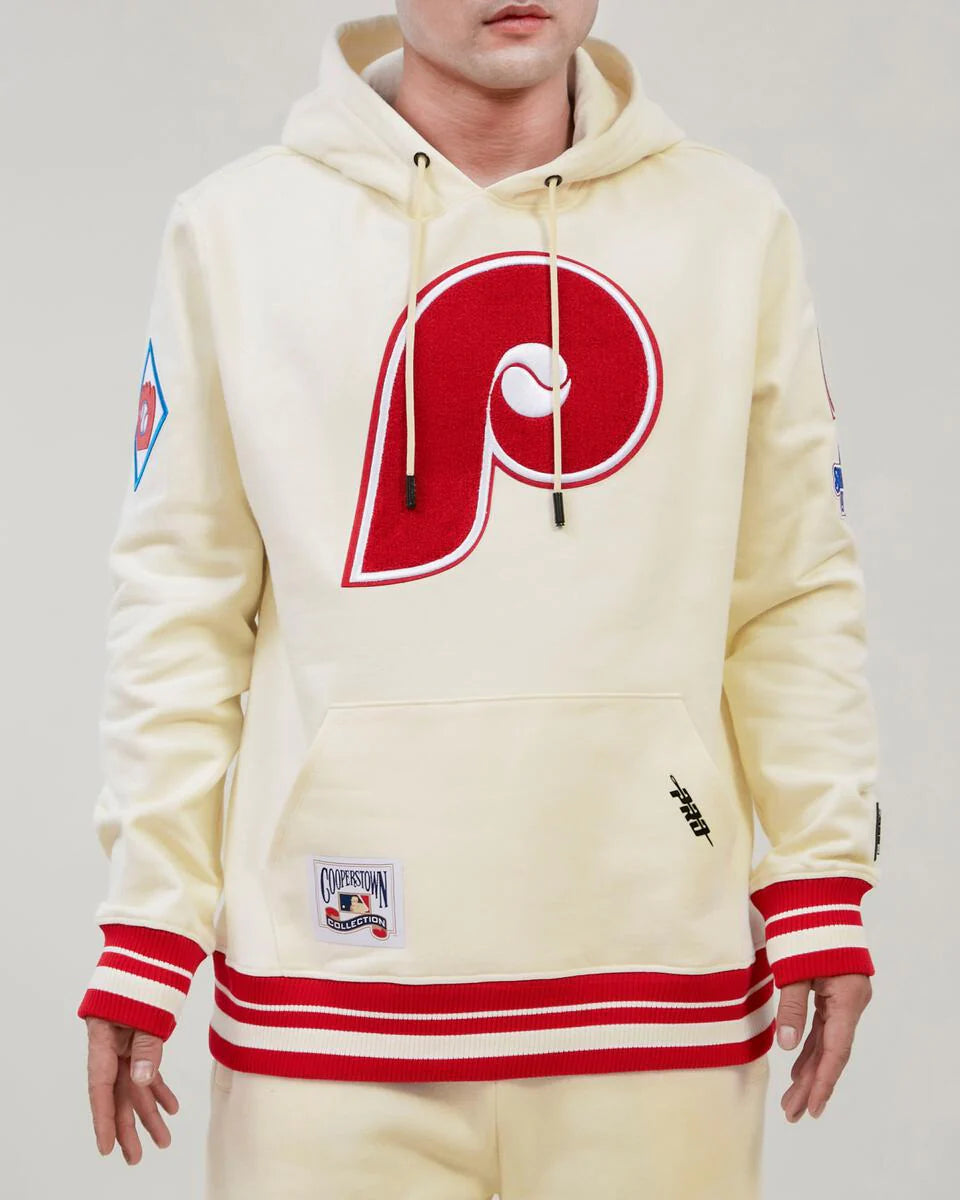 Pro Standard Philadelphia Phillies Retro Classic Off White Pullover Hoody