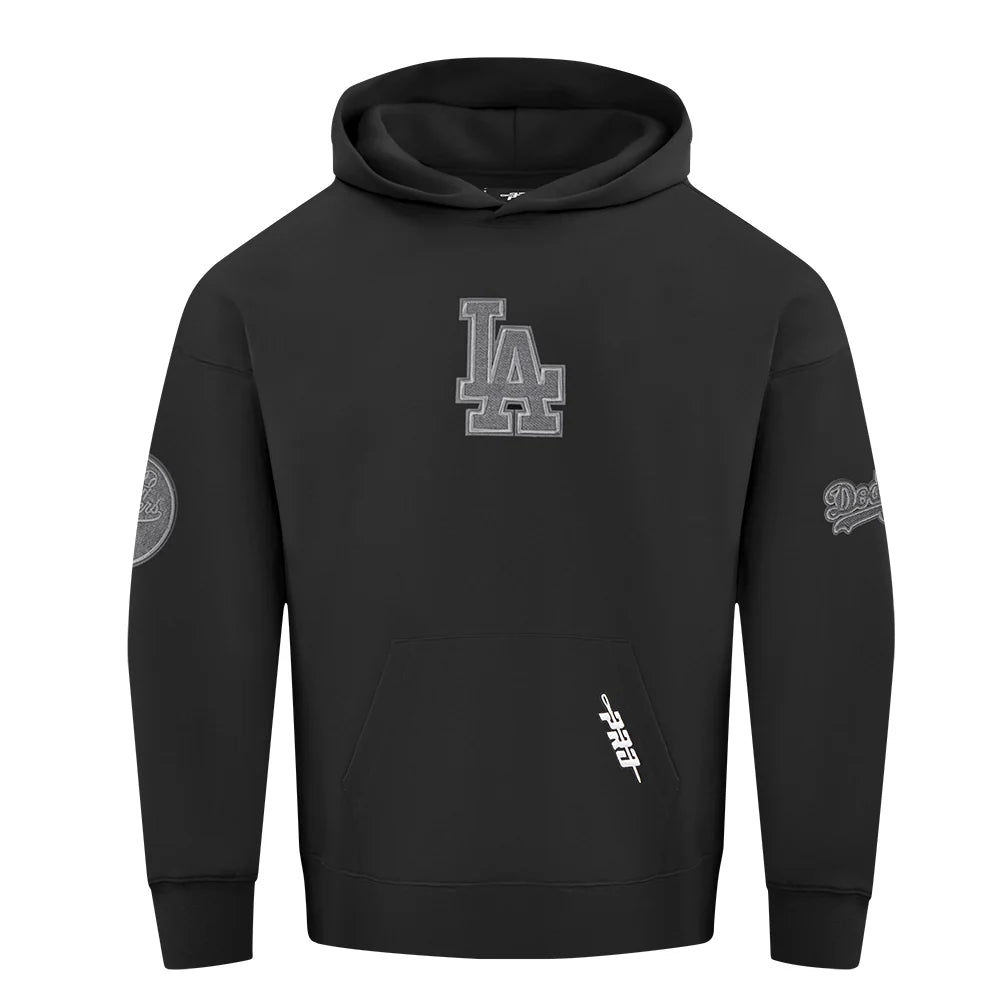 Pro Standard Los Angeles Dodgers Reverse French Terry Drop Shoulder Black Hoody
