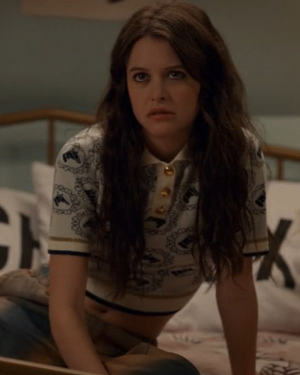 Ginny & Georgia Sara Waisglass Horse Print Polo Top