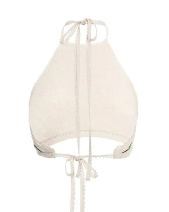 The White Lotus S03 Charlotte Le Bon Embroidered Halter Top