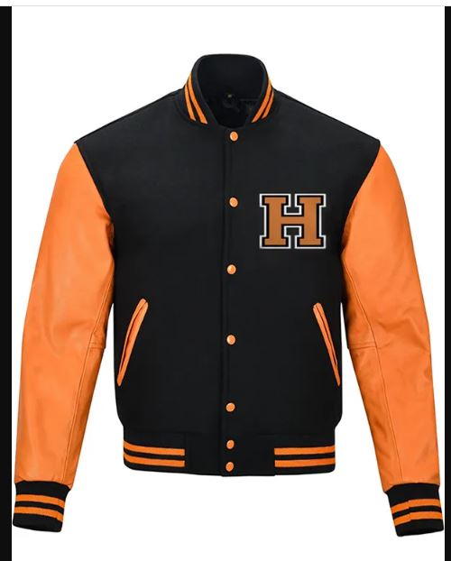 Halloween Costumes 2025 – Pumpkin Black and Orange Varsity Jacket Outfit Ideas