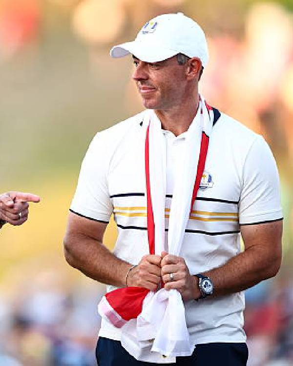 2025 Ryder Cup Rory McIlroy White Polo Shirt