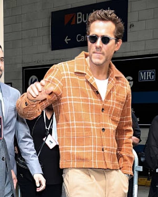 2025 TIME100 Summit Ryan Reynolds Plaid Jacket