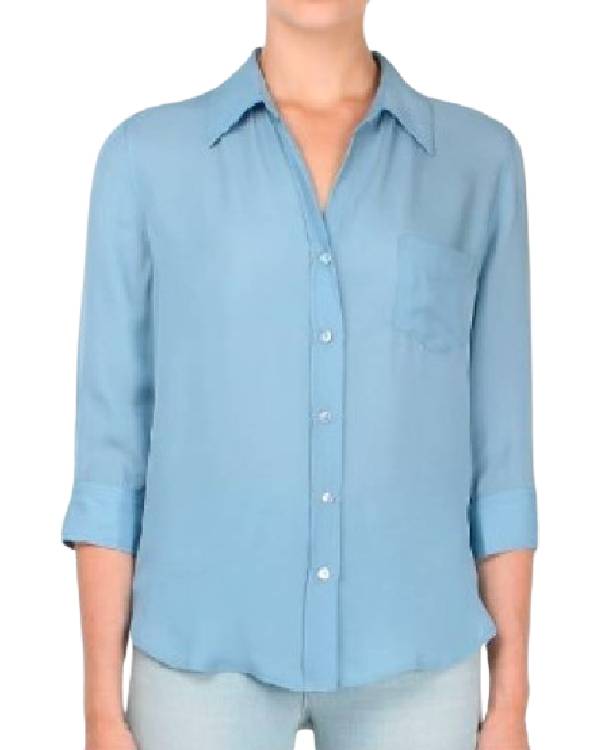 The Waterfront Maria Bello Blue Shirt