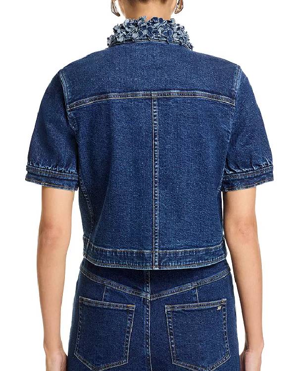 The View Joy Behar Short Sleeve Denim Jacket