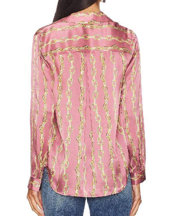 The Waterfront Danielle Campbell Chain Silk Blouse