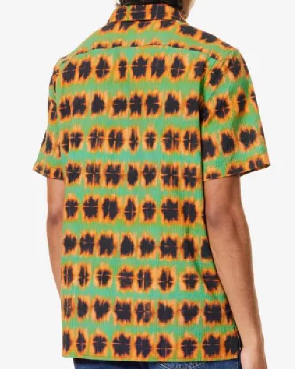 Frauds Suranne Jones Blue & Yellow Tie Dye Print Shirt