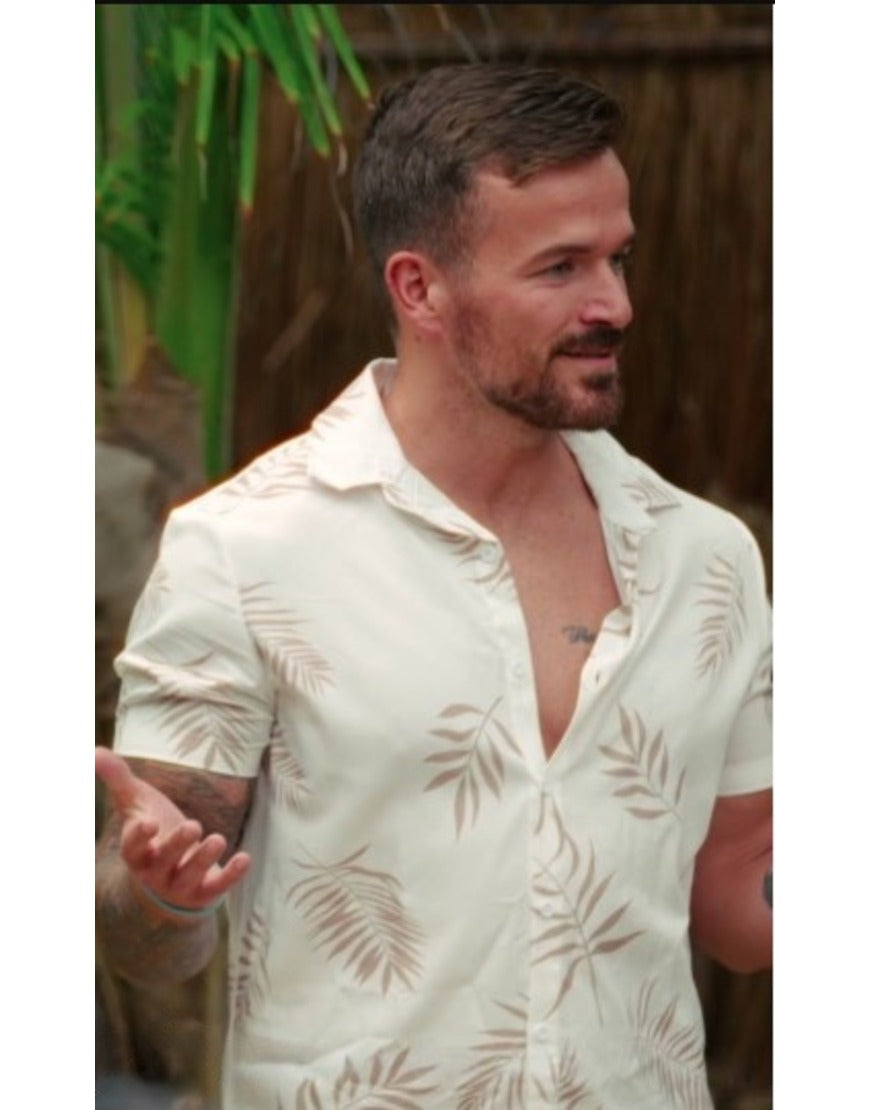 90 Day Hunt For Love Nick Matiash Leaf Print Shirt