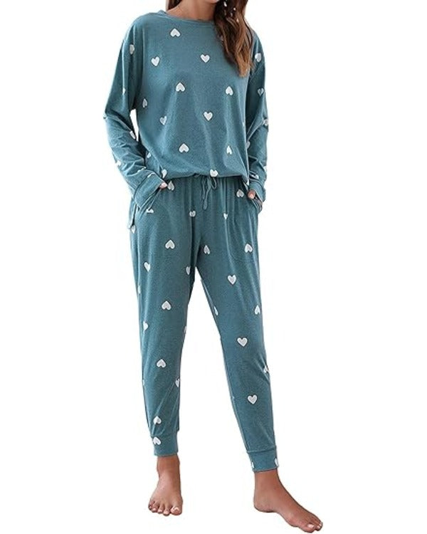 90 Day Fiance Pillow Talk 2025 Green Heart Print Pajamas