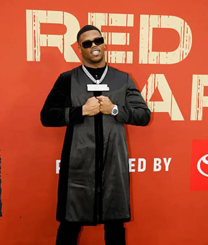 Abdul Carter 2025 NFL Draft Red Carpet Black Long Coat