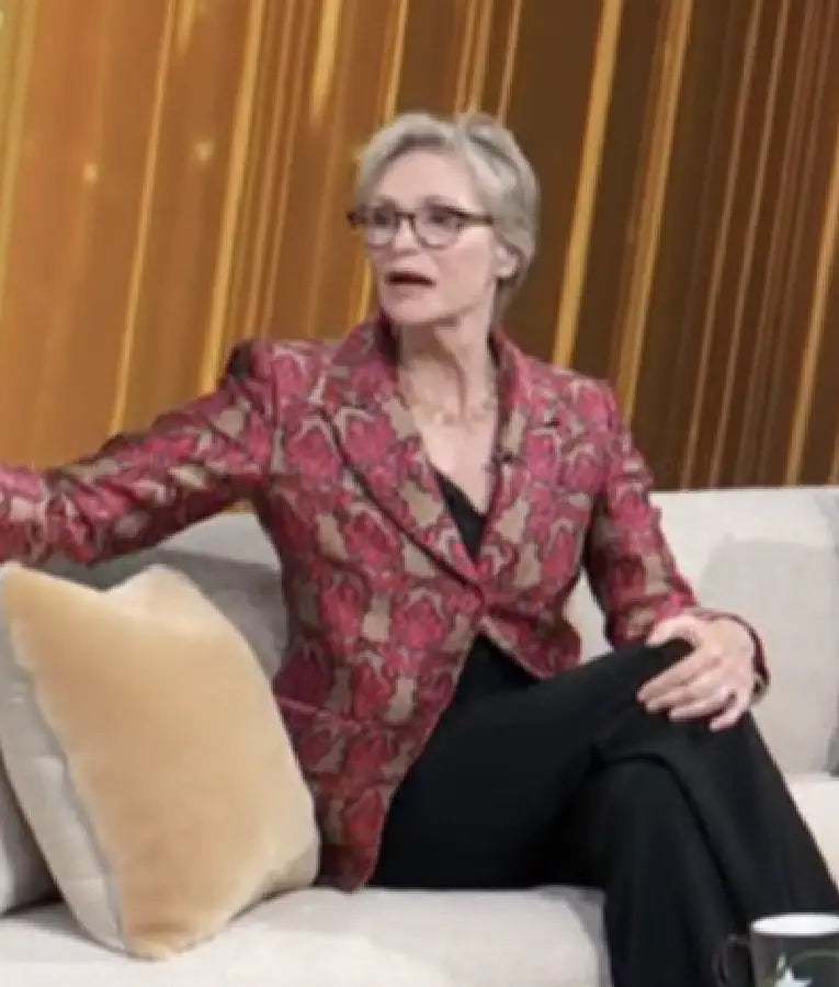Access Daily 2025 Jane Lynch Floral Jacquard Blazer