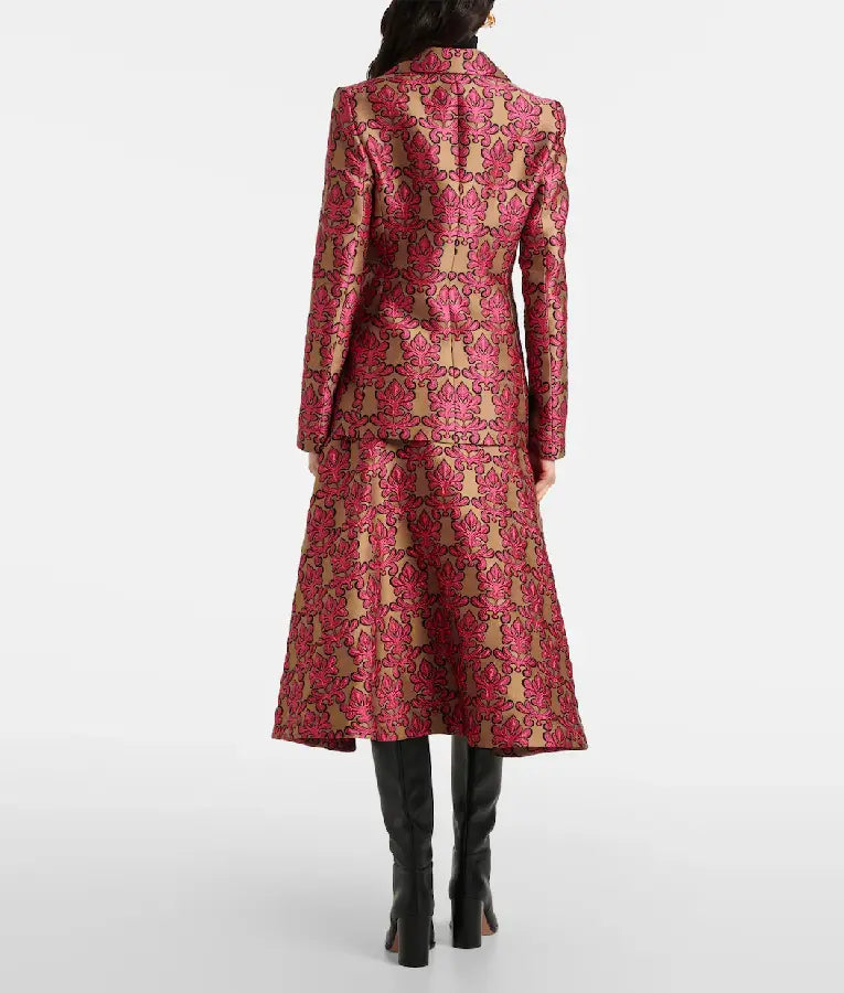 Access Daily 2025 Jane Lynch Floral Jacquard Blazer