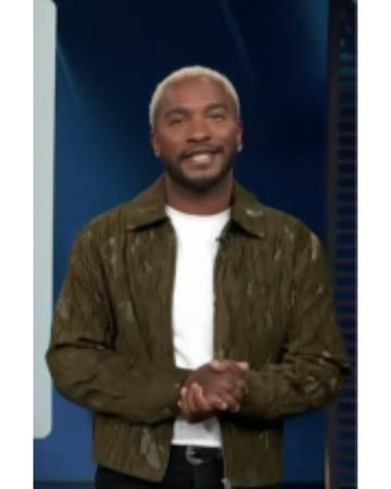 Access Hollywood 2025 Scott Evans Green Textured Jacket