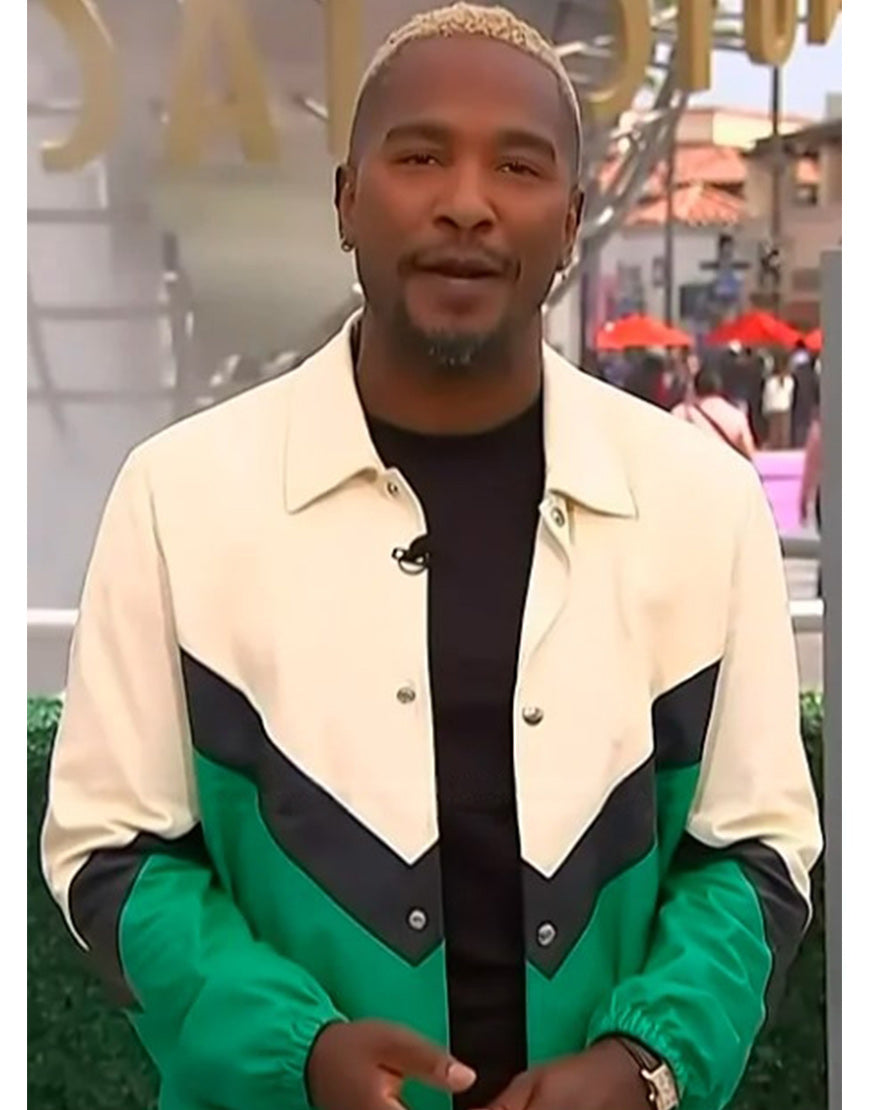 Access Hollywood 2025 Scott Evans Leather Jacket