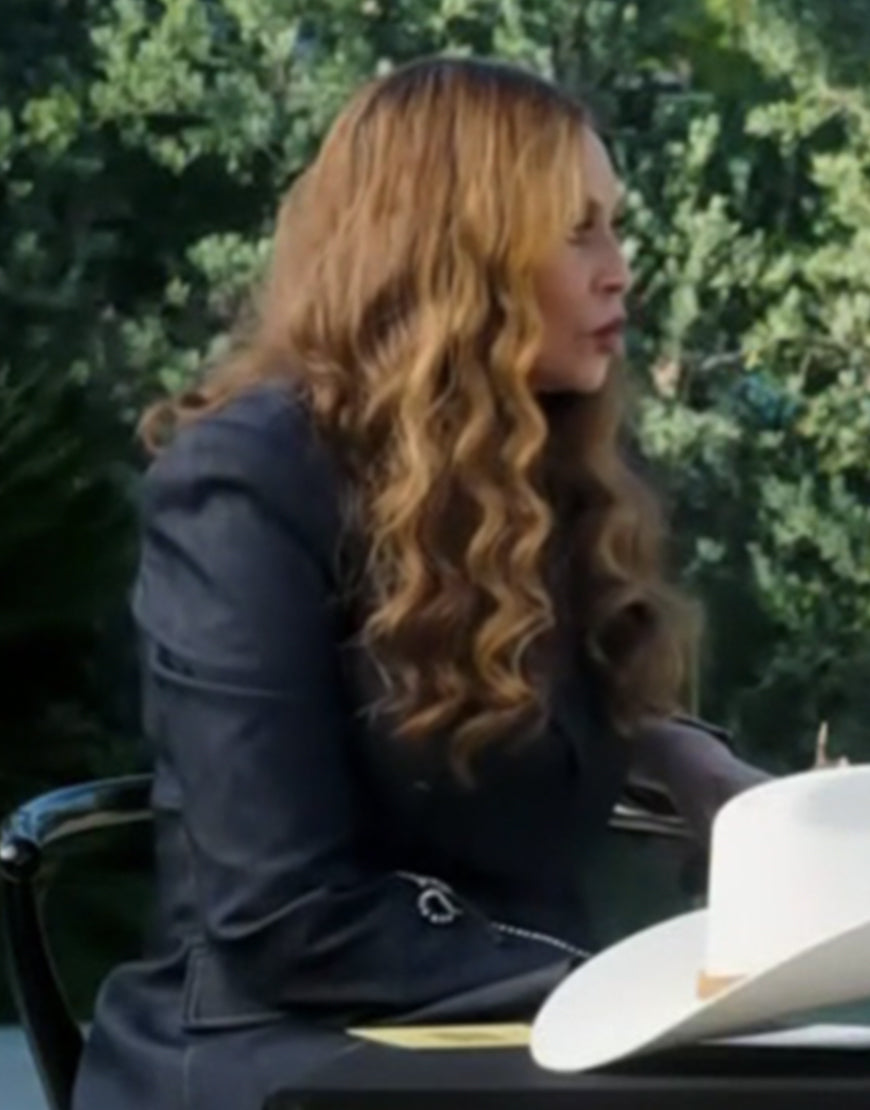 Access Hollywood 2025 Tina Knowles Embellished Bow Sleeve Blazer