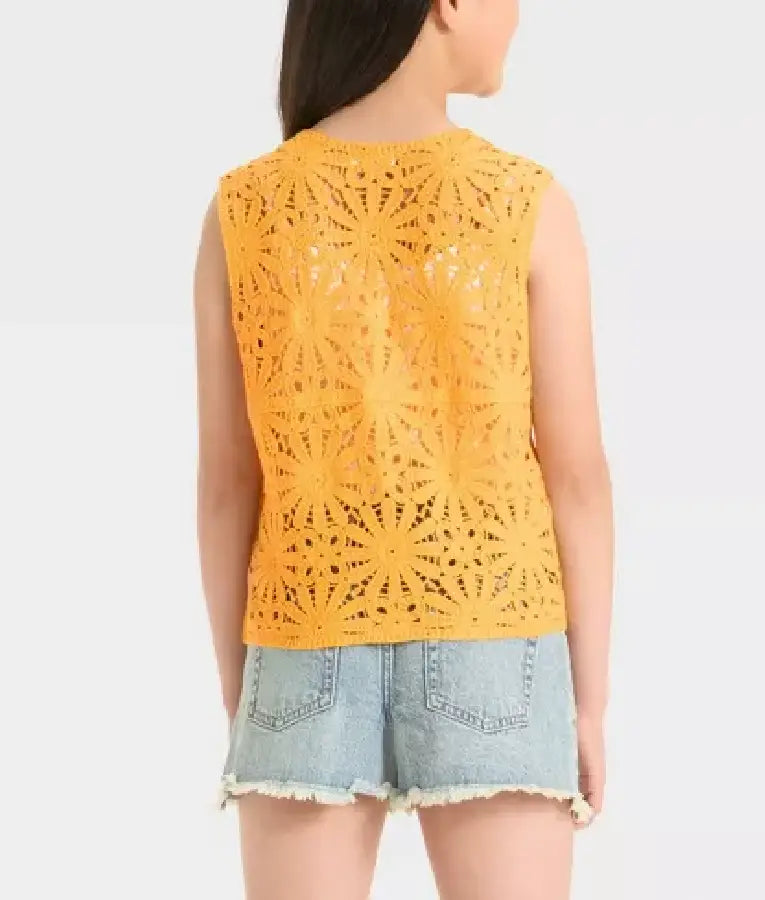 Access Hollywood 2025 Audrina Miranda Crochet Knit Vest Top