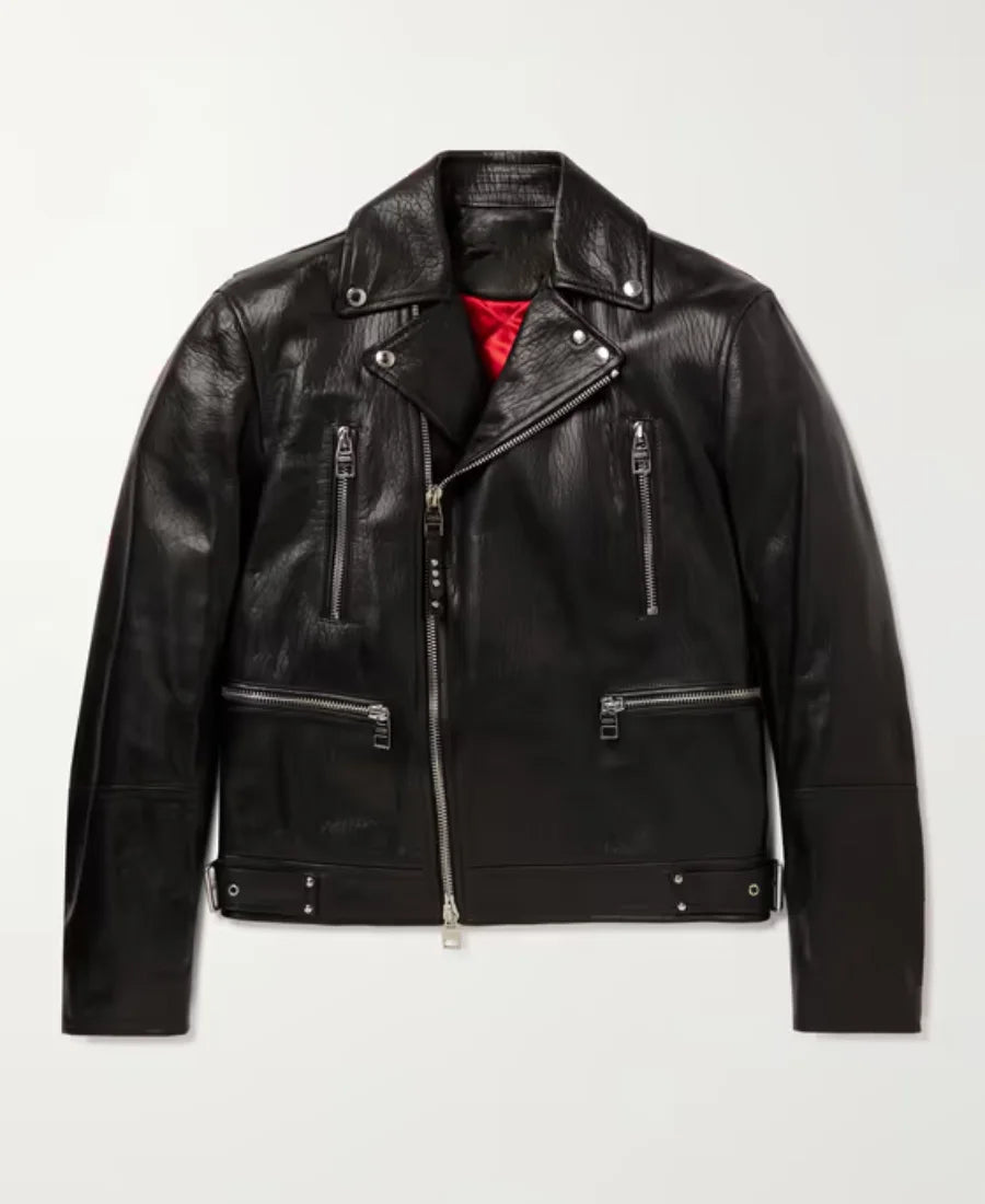 Alexander Mcqueen Biker Slim Fit Leather Jacket