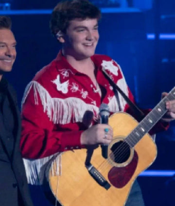 American Idol S23 Slater Nally Western Fringe Shirt