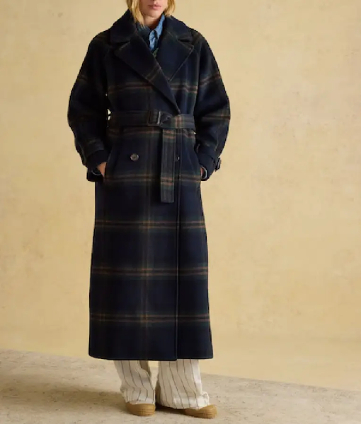 And Just Like That S03 Dolly Wells Checked Belted Coat