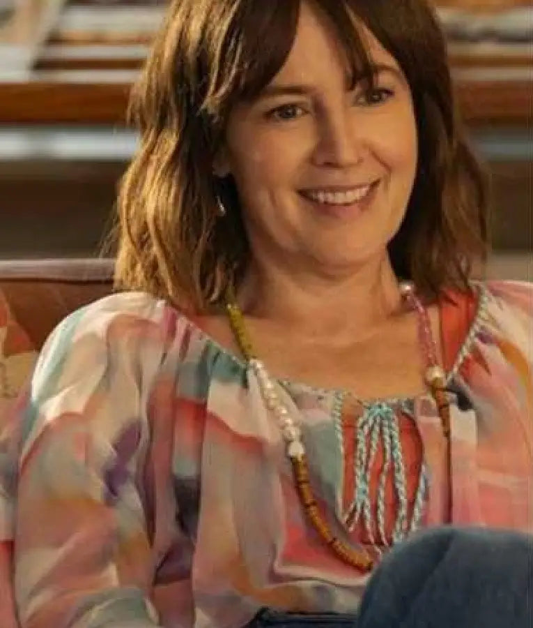 And Just Like That S03 Kathy Boat Neck Printed Shirt