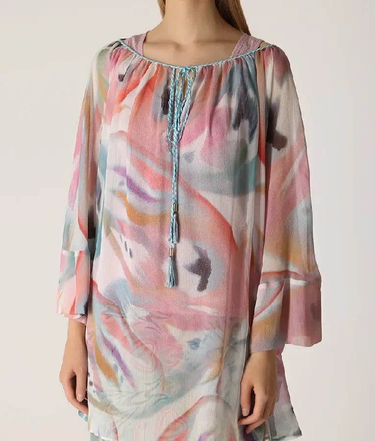 And Just Like That S03 Kathy Boat Neck Printed Shirt