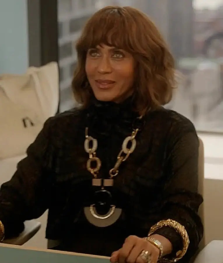 And Just Like That S03 Lisa Todd Wexley Croc Embossed Shirt