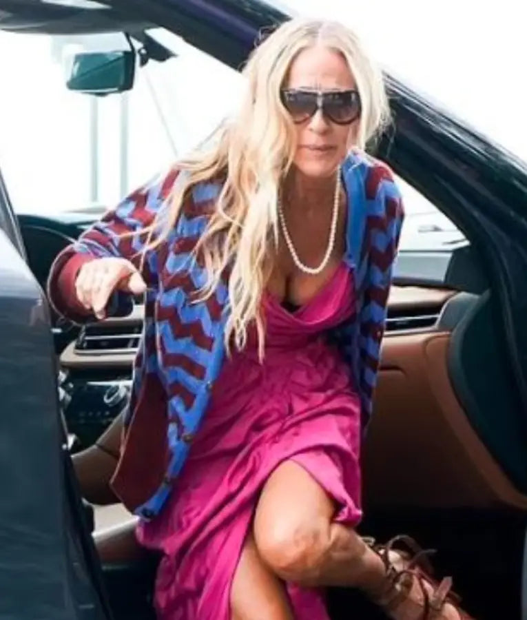 And Just Like That Sarah Jessica Parker Chevron Cardigan