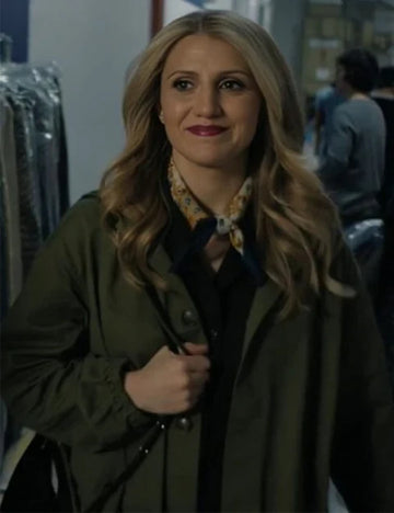 Annaleigh Ashford Happy Face Green Coat