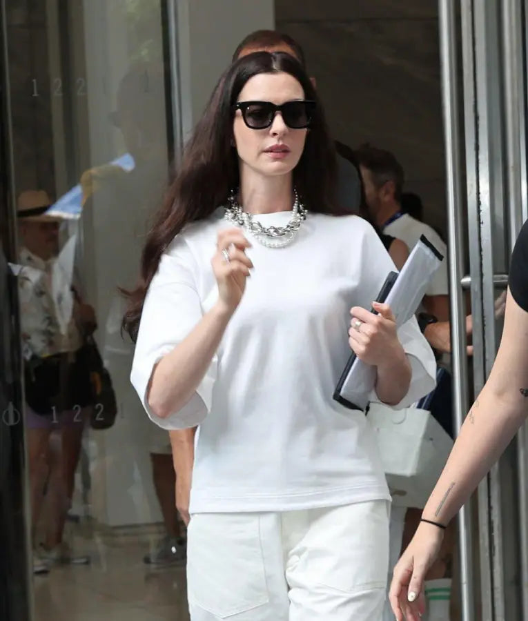 Anne Hathaway Devil wears Prada 2 White Shirt