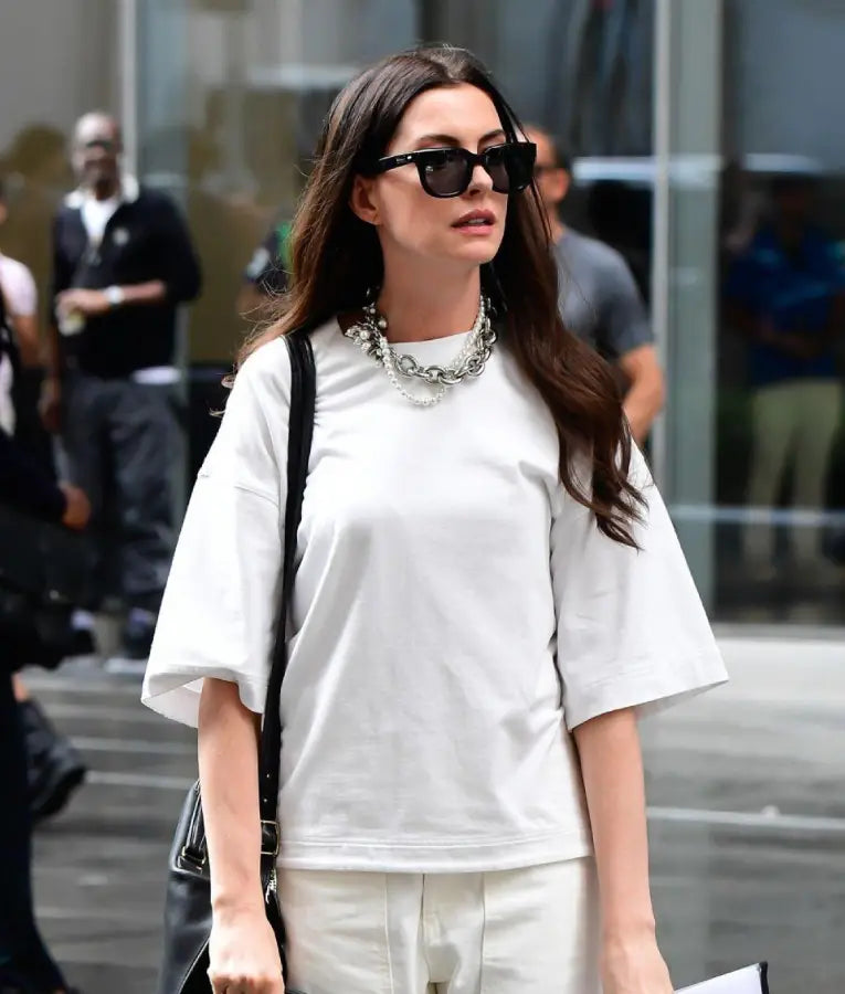 Anne Hathaway Devil wears Prada 2 White Shirt