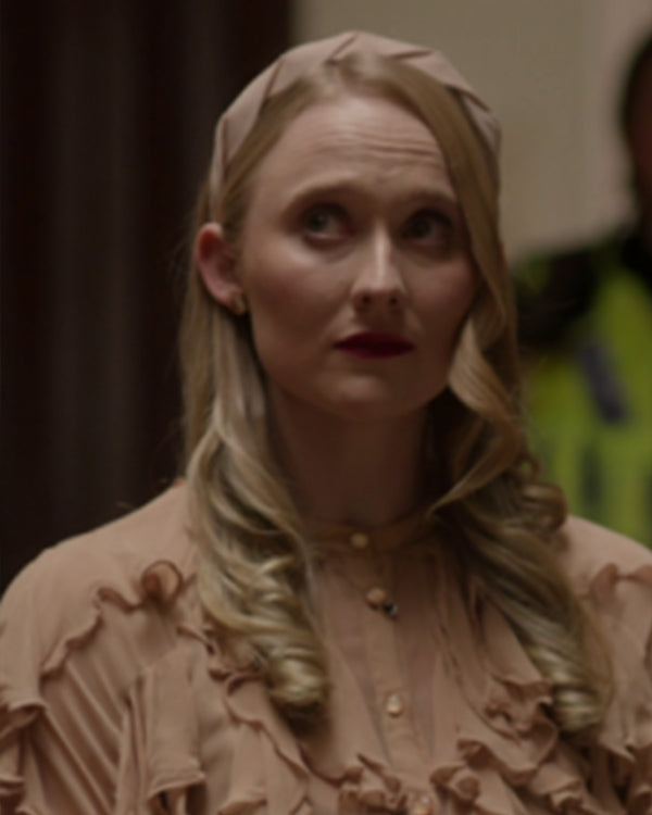 Art Detectives 2025 Laoise Sweeney Peach Ruffle Blouse