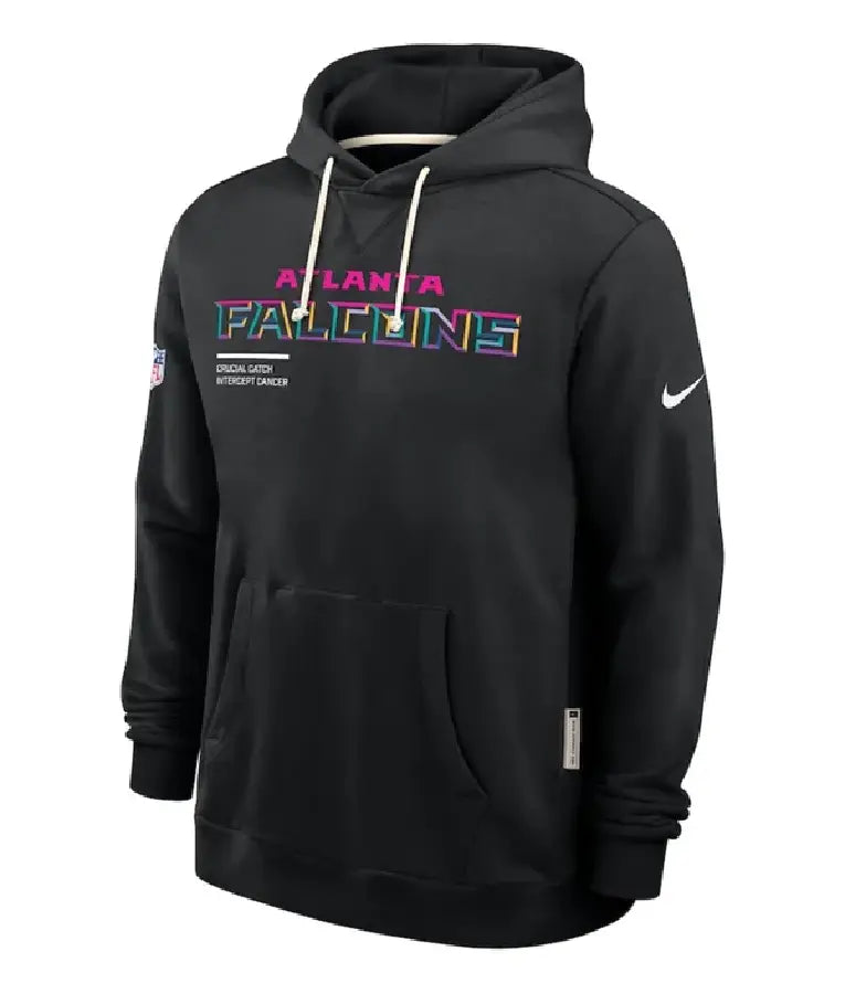 Atlanta Falcons Black 2025 Crucial Catch Sideline Hoodie