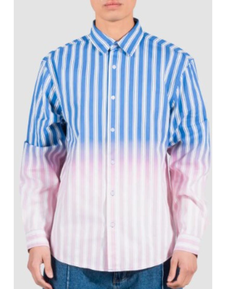 Access Hollywood 2025 Scott Evans Striped Ombre Shirt