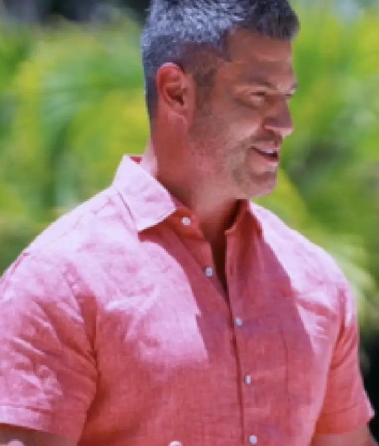 Bachelor In Paradise S10 Jesse Palmer Linen Short Sleeve Shirt