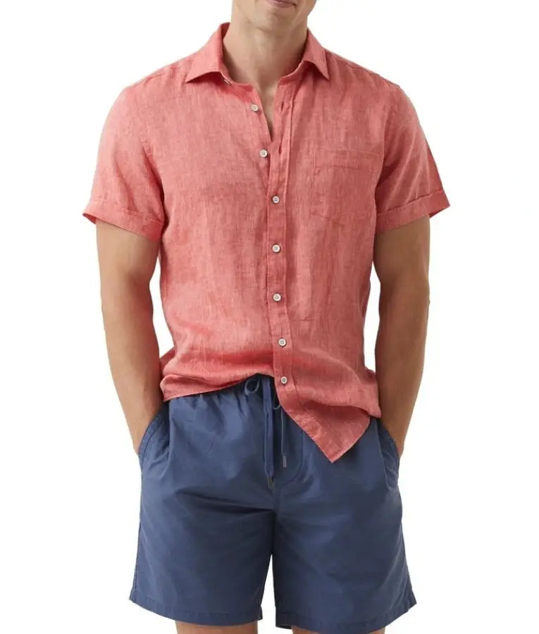 Bachelor In Paradise S10 Jesse Palmer Linen Short Sleeve Shirt