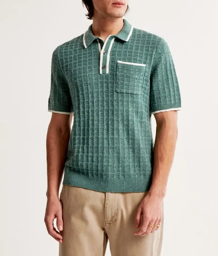 Bachelor In Paradise S10 Jonathon Johnson Knit Polo Shirt