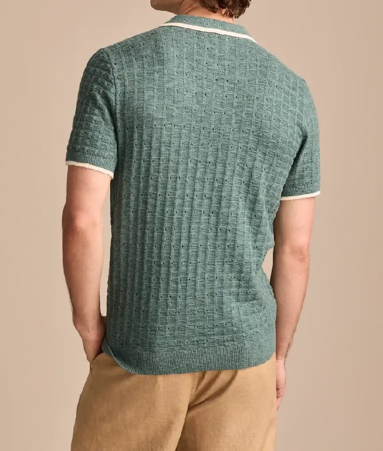 Bachelor In Paradise S10 Jonathon Johnson Knit Polo Shirt