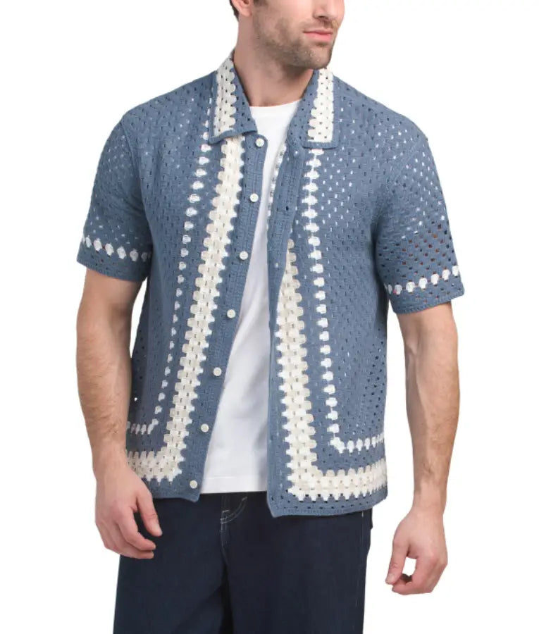 Bachelor In Paradise S10 Spencer Conley Crochet Knit Shirt