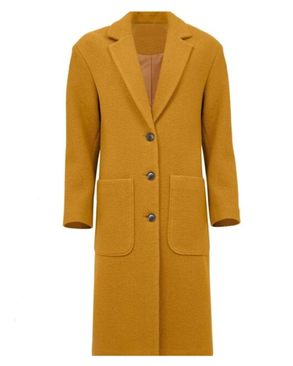 Doctor Who S15 Varada Sethu Golden Yellow Trench Coat