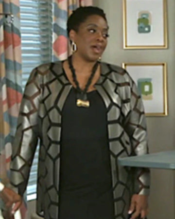 Beyond The Gates Karan Kendrick Metallic Laser-Cut Mesh Jacket