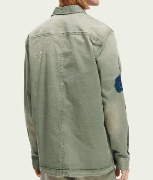 The Survivors S01 Shannon Berry Denim Patchwork Shacket