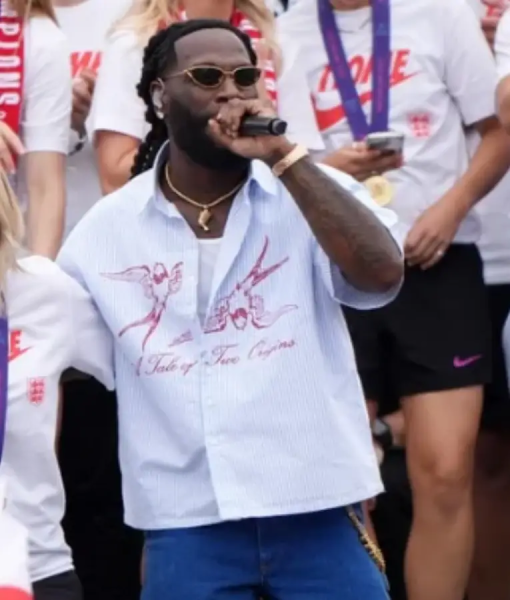 Burna Boy UEFA Women’s EURO 2025 Victory Parade White Shirt