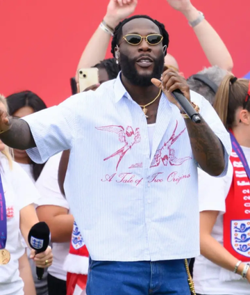 Burna Boy UEFA Women’s EURO 2025 Victory Parade White Shirt