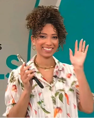 CBS Mornings Gabrielle Kerr Vegetable Print Top