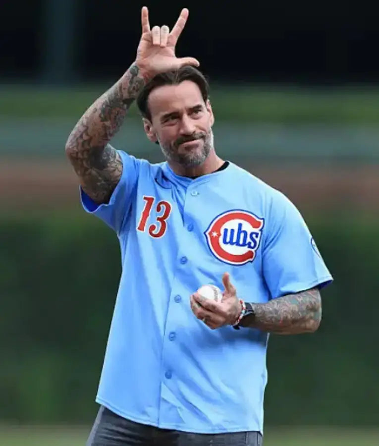 CM Punk Chicago Cubs 2025 Blue Jersey
