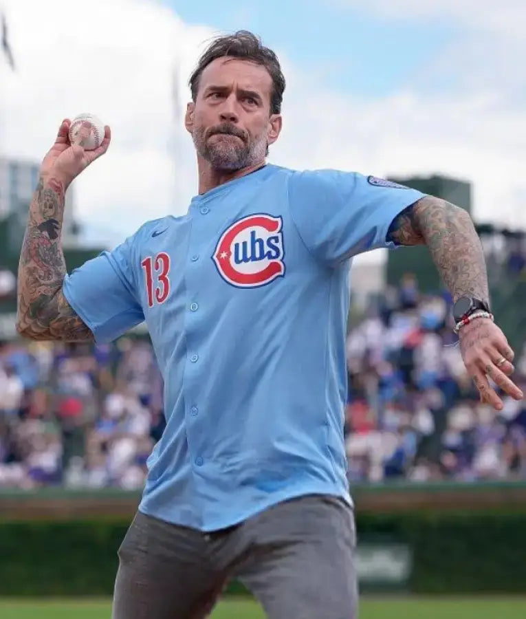 CM Punk Chicago Cubs 2025 Blue Jersey