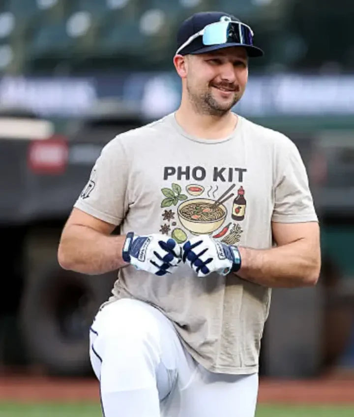 Cal Raleigh Seattle Mariners PHO KIT Grey T-Shirt