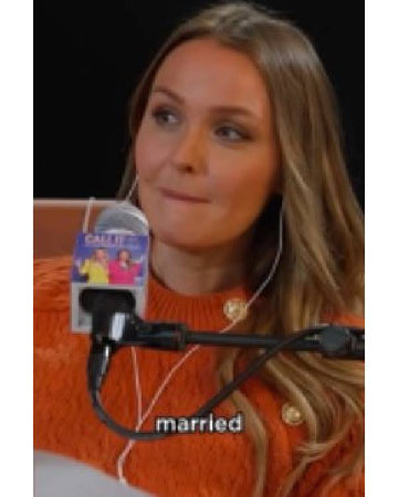 Call It What It Is Camilla Luddington Orange Sweater