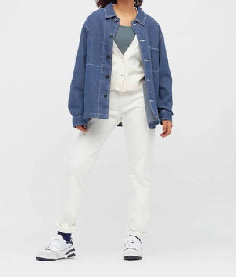 I Jack Wright S01 Callum Adams Blue Striped Work Jacket